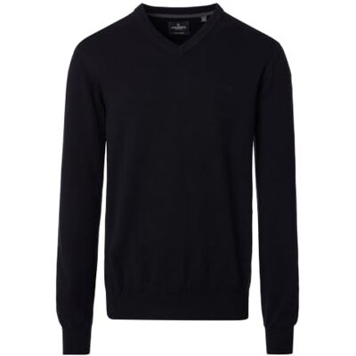 CASAMODA Herren Pullover mit V-Ausschnitt unifarben Elastischer Bund CASAMODA Herren Pullover mit V-Ausschnitt unifarben Elastischer Bund
