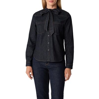 Comma Weiches Denimhemd mit Schluppe Comma Weiches Denimhemd mit Schluppe