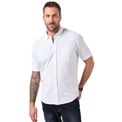 JP 1880 Herren große Größen Übergrößen Menswear L-8XL Piqué-Hemd, FLEXNAMIC®, Halbarm, Buttondown-Kragen, Modern Fit, bis 8 XL JP 1880 Herren große Größen Übergrößen Menswear L-8XL Piqué-Hemd, FLEXNAMIC®, Halbarm, Buttondown-Kragen, Modern Fit, bis 8 XL