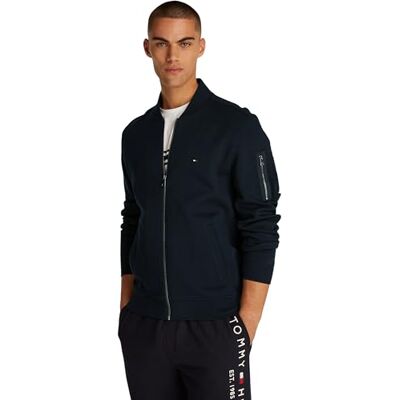 Tommy Hilfiger Herren Bomberjacke Essential mit Reißverschluss, Blau (Desert Sky), 3XL Tommy Hilfiger Herren Bomberjacke Essential mit Reißverschluss, Blau (Desert Sky), 3XL