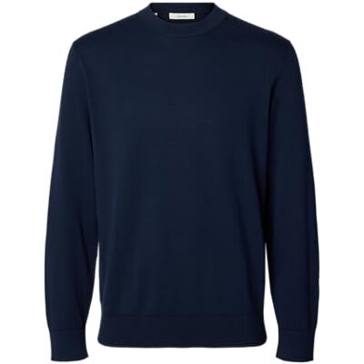 SELECTED MEN Herren Slhtorino Ls Knit Crew Neck Noos, Navy Blazer, Medium SELECTED MEN Herren Slhtorino Ls Knit Crew Neck Noos, Navy Blazer, Medium
