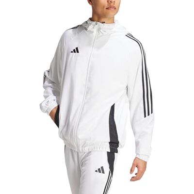 Adidas Herren Tiro24 Windbreaker Coat, white/black, M Adidas Herren Tiro24 Windbreaker Coat, white/black, M