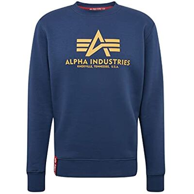 Alpha Herren Basic Pullover Sweatshirt, Azul (New Navy/Kranz), L Alpha Herren Basic Pullover Sweatshirt, Azul (New Navy/Kranz), L