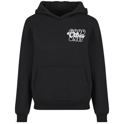 Miss Tee Good Vibes Ladies Fluffy Hoody Black, M Miss Tee Good Vibes Ladies Fluffy Hoody Black, M