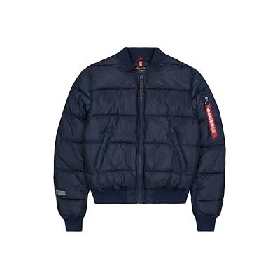 Alpha Herren MA-1 Logo Puffer Bomberjacke, Ultra Navy, L Alpha Herren MA-1 Logo Puffer Bomberjacke, Ultra Navy, L