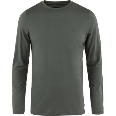 Fjällräven Herren Abisko Wool LS T-Shirt, Basalt, XXL Fjällräven Herren Abisko Wool LS T-Shirt, Basalt, XXL
