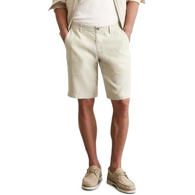 Marc O' Polo Marc OߴPolo Herren Leinenshorts Knielang leicht, Beige (Gray Silk), 28 Marc O' Polo Marc OߴPolo Herren Leinenshorts Knielang leicht, Beige (Gray Silk), 28