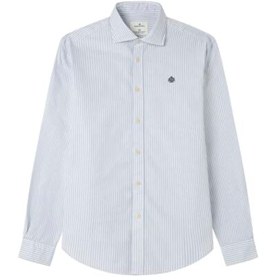 Springfield Oxford New Light gestreift mit Baumstickerei, Blau, S Springfield Oxford New Light gestreift mit Baumstickerei, Blau, S