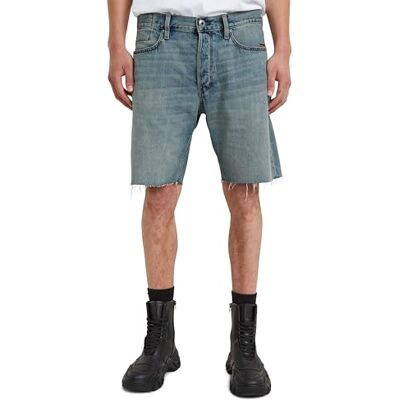 G-STAR RAW Herren Dakota Denim Shorts Raw Edge, Blau (Antique Faded Ripped Laguna D24411-D536-G355), 31 G-STAR RAW Herren Dakota Denim Shorts Raw Edge, Blau (Antique Faded Ripped Laguna D24411-D536-G355), 31
