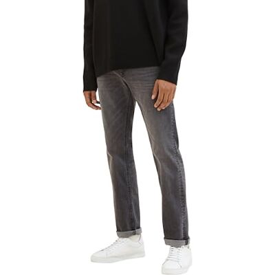 TOM TAILOR Herren Marvin Straight Jeans mit Stretch, 10233 Stone Grey Denim, 38/32 TOM TAILOR Herren Marvin Straight Jeans mit Stretch, 10233 Stone Grey Denim, 38/32