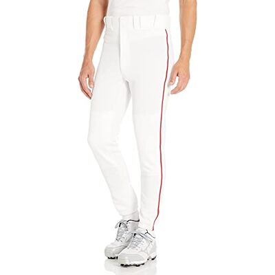 Mizuno Premier Herren-Baseballhose, paspeliert, Herren, 350148.0010.03.XS, Weiß/Rot, X-Small Mizuno Premier Herren-Baseballhose, paspeliert, Herren, 350148.0010.03.XS, Weiß/Rot, X-Small