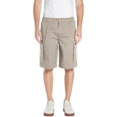 Replay Herren Cargo-Shorts, Khaki 225 (Beige), 29W Replay Herren Cargo-Shorts, Khaki 225 (Beige), 29W