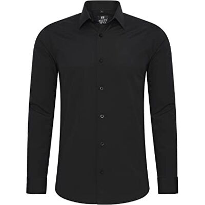 Rusty Neal Herren-Hemd Premium Slim Fit Langarm Stretch Grau Kentkragen Business-Hemd Freizeithemd M Rusty Neal Herren-Hemd Premium Slim Fit Langarm Stretch Grau Kentkragen Business-Hemd Freizeithemd M