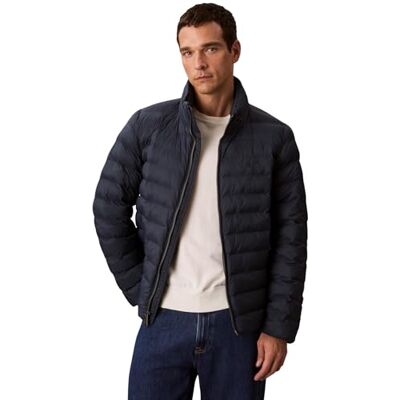Calvin Herren Steppjacke Nylon Hooded Puffer mit Kapuze, Blau (Ink), M Calvin Herren Steppjacke Nylon Hooded Puffer mit Kapuze, Blau (Ink), M