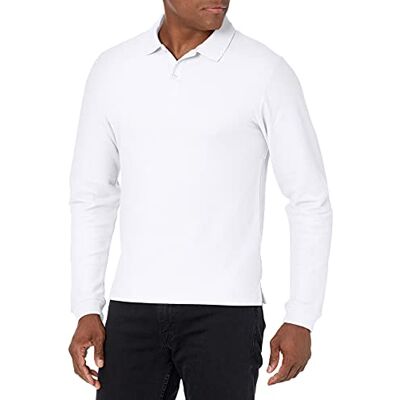 Izod , Uniform,Young, Herren-Poloshirt, langärmelig, Piqué, Weiss/opulenter Garten, 36-37 Izod , Uniform,Young, Herren-Poloshirt, langärmelig, Piqué, Weiss/opulenter Garten, 36-37