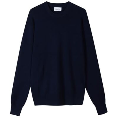 Diana Studio Men's Wollmischung mit Rundhalsausschnitt, Funktionsgewebe Pullover Sweater, Blue Navy, XL Diana Studio Men's Wollmischung mit Rundhalsausschnitt, Funktionsgewebe Pullover Sweater, Blue Navy, XL