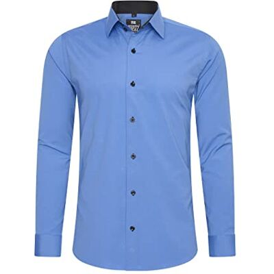 Rusty Neal Herren-Hemd Premium Slim Fit Langarm Stretch Grau Kentkragen Business-Hemd Freizeithemd M Rusty Neal Herren-Hemd Premium Slim Fit Langarm Stretch Grau Kentkragen Business-Hemd Freizeithemd M