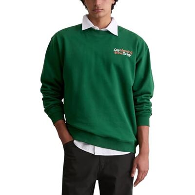 Marc O' Polo Marc OߴPolo Denim Herren Sweatshirt mit Rundhalsausschnitt Relaxed Fit, Grün (Rich Emerald), M Marc O' Polo Marc OߴPolo Denim Herren Sweatshirt mit Rundhalsausschnitt Relaxed Fit, Grün (Rich Emerald), M