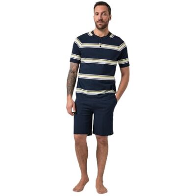 JP 1880 Herren große Größen Übergrößen Menswear L-8XL Schlafanzug, Henley, Raglan, Ringel, 1/2 JP 1880 Herren große Größen Übergrößen Menswear L-8XL Schlafanzug, Henley, Raglan, Ringel, 1/2