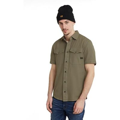 G-STAR RAW Herren Marine Slim Hemd, Grün (Shamrock gd D19751-D454-B681), S G-STAR RAW Herren Marine Slim Hemd, Grün (Shamrock gd D19751-D454-B681), S