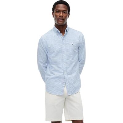 Tommy Hilfiger Herren Hemd Heritage Oxford Gingham Regular Fit, Blau (Cloudy Blue/Check), L Tommy Hilfiger Herren Hemd Heritage Oxford Gingham Regular Fit, Blau (Cloudy Blue/Check), L