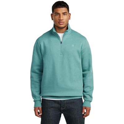 G-STAR Raw C.V. Men's Premium Core Half Zip Sweater Sweatshirt, Blue, XL G-STAR Raw C.V. Men's Premium Core Half Zip Sweater Sweatshirt, Blue, XL