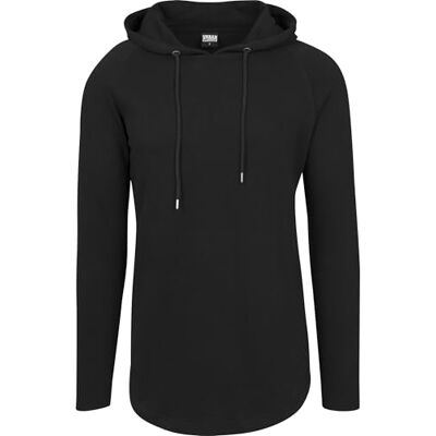 Urban Classics Herren Long Shaped Terry Hoody Kapuzenpullover, Schwarz (black), S Urban Classics Herren Long Shaped Terry Hoody Kapuzenpullover, Schwarz (black), S