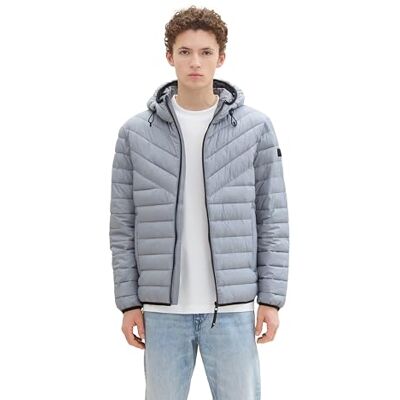 TOM TAILOR Denim Herren Lightweight Steppjacke mit Kapuze,10716 Strut Grey, M TOM TAILOR Denim Herren Lightweight Steppjacke mit Kapuze,10716 Strut Grey, M