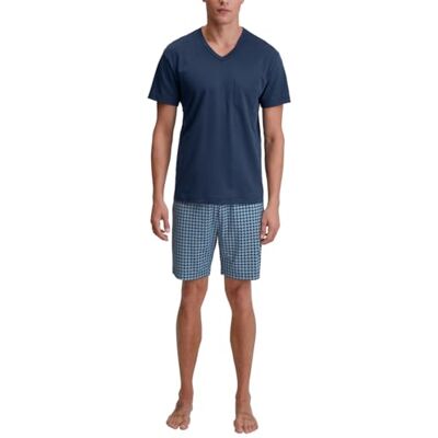 CALIDA Relax Streamline Kurz-Pyjama, Schlafanzug Herren, 100% Baumwolle, atmungsaktiv, hautfreundlich, pflegeleicht Insignia Blue 58-60 CALIDA Relax Streamline Kurz-Pyjama, Schlafanzug Herren, 100% Baumwolle, atmungsaktiv, hautfreundlich, pflegeleicht Insignia Blue 58-60