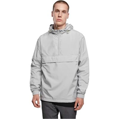 Urban Classics Herren Basic Pull Over Jacket Jacke, Lightasphalt, S EU Urban Classics Herren Basic Pull Over Jacket Jacke, Lightasphalt, S EU