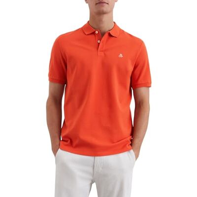 Marc O' Polo Herren Kurzarm-Poloshirt aus Bio-Baumwolle Regular Fit, Orange (Sweet Pepper), XS Marc O' Polo Herren Kurzarm-Poloshirt aus Bio-Baumwolle Regular Fit, Orange (Sweet Pepper), XS