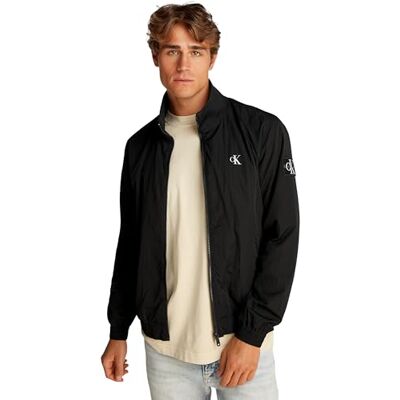 Calvin Herren Windbreaker Jacke Unpadded Harrington mit Stehkragen, Schwarz (Ck Black), XXL Calvin Herren Windbreaker Jacke Unpadded Harrington mit Stehkragen, Schwarz (Ck Black), XXL