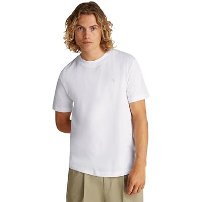 Calvin Herren T-Shirt Kurzarm Painted Tee mit Rundhalsausschnitt, Weiß (Bright White), XXXL Calvin Herren T-Shirt Kurzarm Painted Tee mit Rundhalsausschnitt, Weiß (Bright White), XXXL