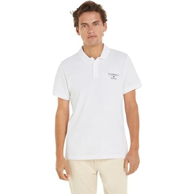 Tommy Jeans Herren Poloshirt Kurzarm Tjm Slim Corp Polo Regular Fit, Weiß (White), L Tommy Jeans Herren Poloshirt Kurzarm Tjm Slim Corp Polo Regular Fit, Weiß (White), L