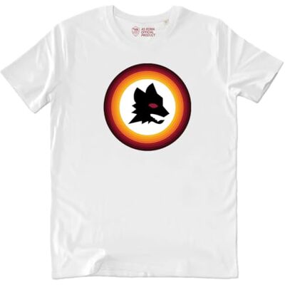 AS Roma T-Shirt für Erwachsene mit Wolken-Aufdruck Stadion Weiß S AS Roma T-Shirt für Erwachsene mit Wolken-Aufdruck Stadion Weiß S