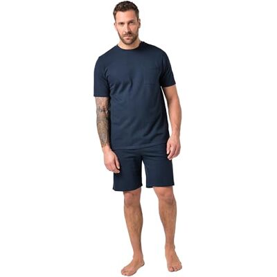 JP 1880 Herren große Größen Übergrößen Menswear L-8XL Schlafanzug, Homewear, Seersucker-Jersey, T-Shirt Navy blau 7XL 844067130-7XL JP 1880 Herren große Größen Übergrößen Menswear L-8XL Schlafanzug, Homewear, Seersucker-Jersey, T-Shirt Navy blau 7XL 844067130-7XL