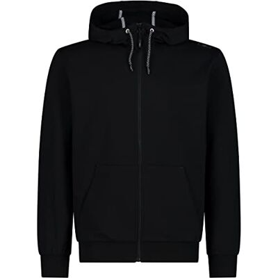 CMP Herrenjacke mit fester Kapuze, Schwarz, 48 CMP Herrenjacke mit fester Kapuze, Schwarz, 48