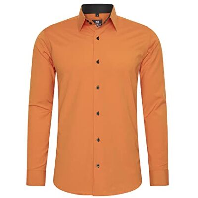 Rusty Neal Herren-Hemd Premium Slim Fit Langarm Stretch Grau Kentkragen Business-Hemd Freizeithemd M Rusty Neal Herren-Hemd Premium Slim Fit Langarm Stretch Grau Kentkragen Business-Hemd Freizeithemd M