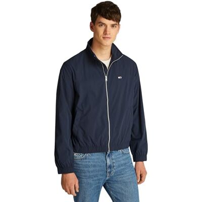 Tommy Jeans Herren Windbreaker Jacke Essential Stehkragen, Blau (Dark Night Navy), XS Tommy Jeans Herren Windbreaker Jacke Essential Stehkragen, Blau (Dark Night Navy), XS