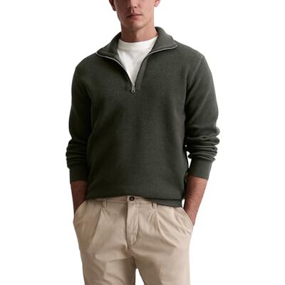 Marc O' Polo Marc OߴPolo Herren Troyer mit geripptem Kragen Regular Fit, Grau (Broken Graphite), M Marc O' Polo Marc OߴPolo Herren Troyer mit geripptem Kragen Regular Fit, Grau (Broken Graphite), M