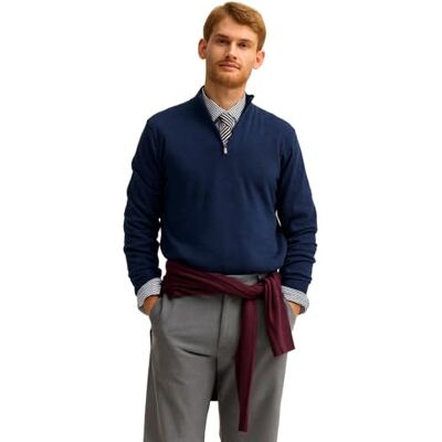 Bugatti Herren Troyer 7500-85510D Regular Fit Basic Essentials Pullover kurzer Reißverschluss Bugatti Herren Troyer 7500-85510D Regular Fit Basic Essentials Pullover kurzer Reißverschluss