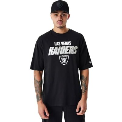 New Era NFL Script Graphic OS Tee LASRAI BLKWHI LAS Vegas Raiders, MÄNNLICH T-Shirt, New Era NFL Script Graphic OS Tee LASRAI BLKWHI LAS Vegas Raiders, MÄNNLICH T-Shirt,