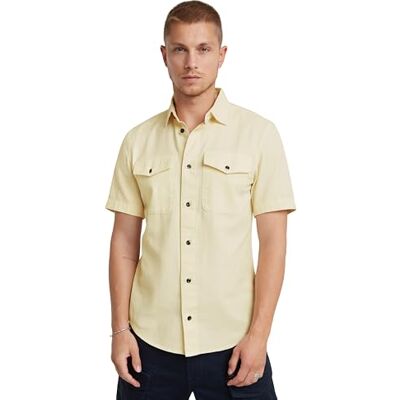 G-STAR RAW Herren Marine Slim Hemd, Beige (Ecru gd D19751-D454-C487), M G-STAR RAW Herren Marine Slim Hemd, Beige (Ecru gd D19751-D454-C487), M