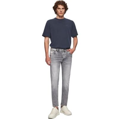 LTB Jeans Herren Servando 600 Tapered Mid Rise Basic-5-Pocket Light Wash Grau aus Baumwollgemisch Größe W40L30 LTB Jeans Herren Servando 600 Tapered Mid Rise Basic-5-Pocket Light Wash Grau aus Baumwollgemisch Größe W40L30
