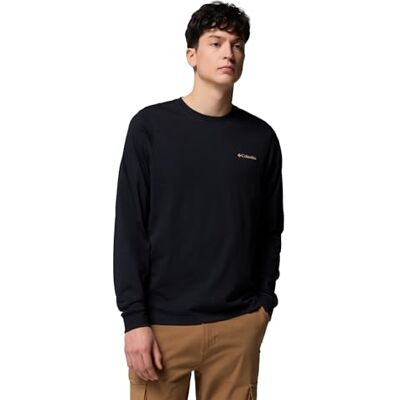 Columbia Herren CSC Seasonal Logo Long Sleeve Tee Langärmeliges T-Shirt, Schwarz, Meadowland, XS EU Columbia Herren CSC Seasonal Logo Long Sleeve Tee Langärmeliges T-Shirt, Schwarz, Meadowland, XS EU