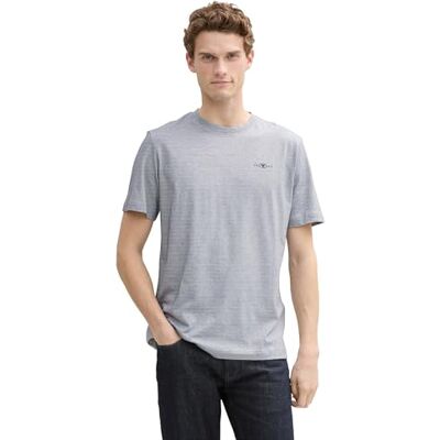 TOM TAILOR Piqué Poloshirt mit Stretch, Light Metal Blue, XXL TOM TAILOR Piqué Poloshirt mit Stretch, Light Metal Blue, XXL