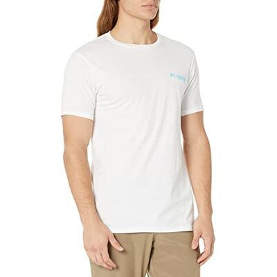 Columbia Bekleidung PFG-Grafik-T-Shirt für Herren, Weiß (White/Volante), Größe XL Columbia Bekleidung PFG-Grafik-T-Shirt für Herren, Weiß (White/Volante), Größe XL