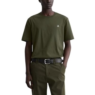 Marc O' Polo Herren T-Shirt aus Bio-Baumwolle Basic, Grün (Neverland Iron), XS Marc O' Polo Herren T-Shirt aus Bio-Baumwolle Basic, Grün (Neverland Iron), XS