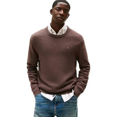 Tommy Jeans Herren Pullover Sweater Slim Fit, Blau (Black Walnut), XL Tommy Jeans Herren Pullover Sweater Slim Fit, Blau (Black Walnut), XL
