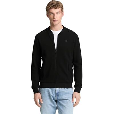 TOM TAILOR Denim Herren 1050337 Sweatjacke, 29999-Black, S TOM TAILOR Denim Herren 1050337 Sweatjacke, 29999-Black, S
